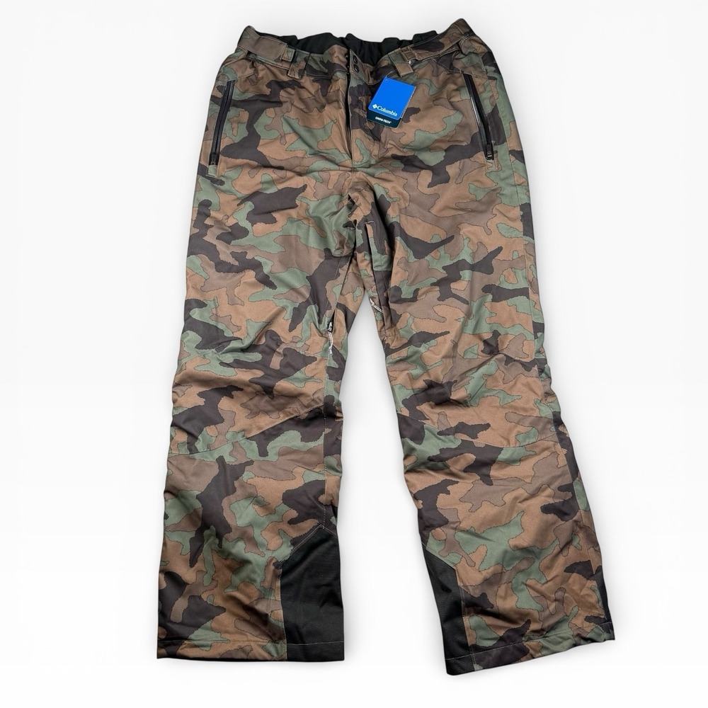 Men's Columbia Free Climb XL Camouflage Ski/Snowboard/Snow Pants Omni-Heat - Picture 1 of 10